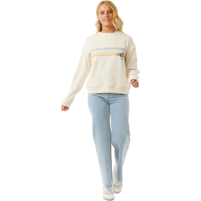 2024 Rip Curl Womens Hoffman Relaxed Crew 079WFL - Bone